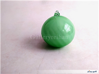 گوی شیشه ای درخت کریسمس سبز و سفید 