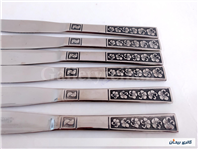 6 عدد چاقو قدیمی STAINLESS طرح گل 