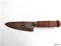 کارد قدیمی دستساز زنجان دسته چوبی24.5 CM 