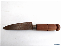 کارد قدیمی دستساز زنجان دسته چوبی24.5 CM 