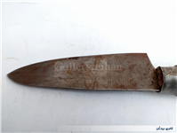 کارد قدیمی دستساز زنجان دسته چوبی24.5 CM 