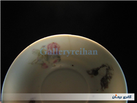 دیوارکوب یا زیرفنجانی قدیمی گل سرخی و چهره