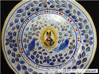 دیوارکوب قدیمی نقاشی دست قلم آبی جدید