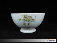 کاسه چینی قدیمی طرح گل و چهره