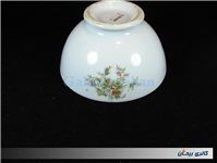 کاسه چینی قدیمی طرح گل و چهره