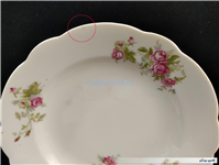 6دیوارکوب چینی گل سرخی قدیمی
