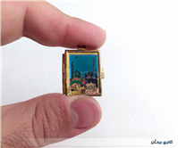 پلاک گردنی قدیمی جا دعایی طرح مکه و مدینه 