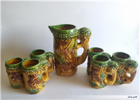 پارچ و لیوان سرامیکی قدیمی