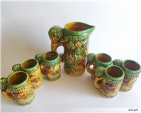 پارچ و لیوان سرامیکی قدیمی