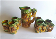 پارچ و لیوان سرامیکی قدیمی