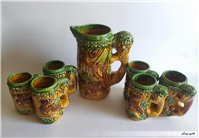 پارچ و لیوان سرامیکی قدیمی