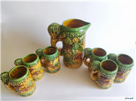 پارچ و لیوان سرامیکی قدیمی