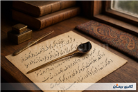 ملواق یا قاشق برنجی مخصوص قلمدان اساتید