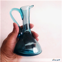 پارچ مینیاتوری و کوچک دستساز شیشه ای آبی