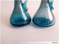 2 پارچ مینیاتوری دستساز شیشه ای آبی 