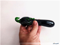 بادمجان شیشه ای دست ساز قدیمی کمیاب 