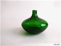 سالونگ یا بطری دستساز شیشه ای کوچک سبز 