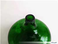 سالونگ یا بطری دستساز شیشه ای کوچک سبز 