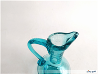 پارچ مینیاتوری و کوچک دستساز شیشه ای آبی 