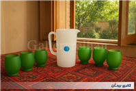 پارچ آبگز و لیوان کمیاب دستساز قدیمی 